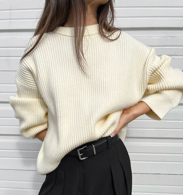 sweater Oak + Fort Oversized Crewneck Sweater Oak and Fort US $36