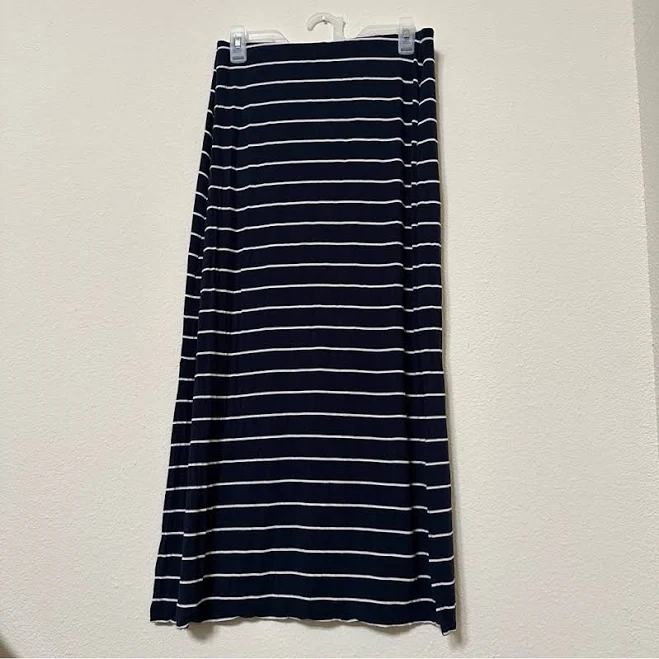 skirt Old Navy Skirts | Old Navy Navy Blue And White Striped Maxi Skirt | Color: Blue/White | Size: S | Sonjaupham's Closet Poshmark $13