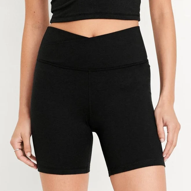 biker shorts Old Navy Women's Extra High-Waisted Cloudcomfy Biker Shorts Old Navy $4.99