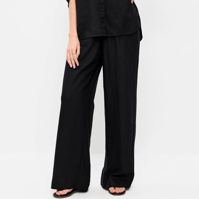 pants Old Navy Women's High-Waisted Linen-Blend Super Wide-Leg Pants Old Navy $28