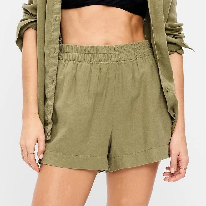 shorts Old Navy Women's High-Waisted Linen Pull-On Shorts Old Navy $14.99