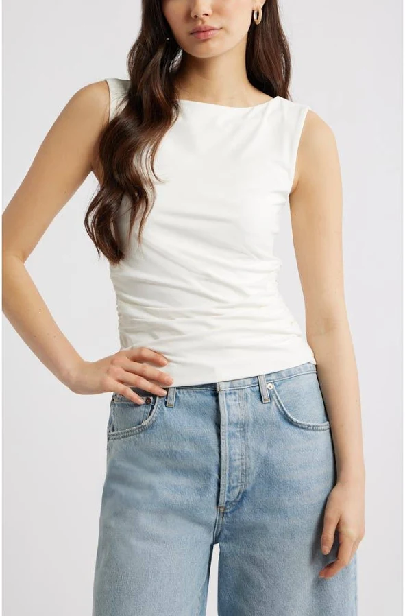 top Open Edit Boat Neck Sleeveless Top Nordstrom $39.5