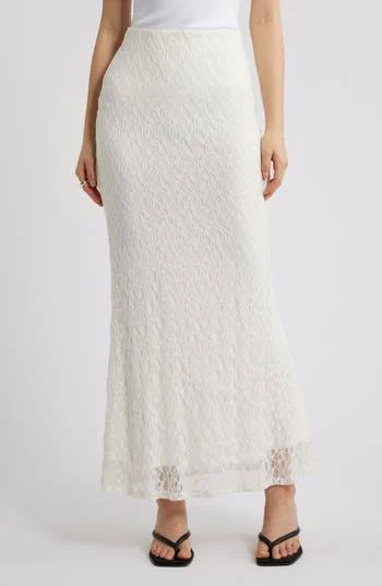 skirt Open Edit Sheer Lace Maxi Skirt Nordstrom Rack $34.97