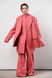 outerwear oversized linen shirt - coral theholybase.com $21.03