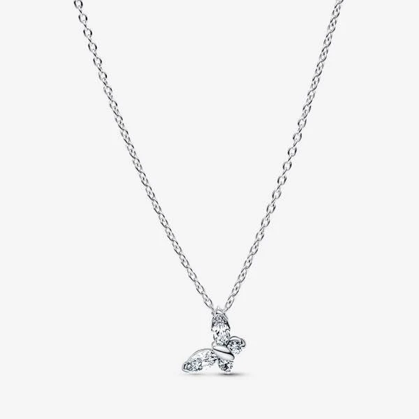 accessory Pandora Sterling Silver Butterfly Pendant Necklace Pandora Jewelry $85