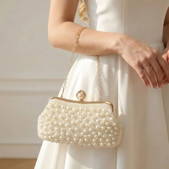 bag Pearl Beaded Clutch Bag Etsy - Seller $78.66