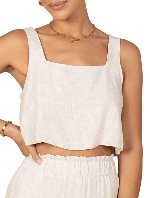 crop top Petal & Pup Eleanor Cropped Linen Tank Nordstrom $39