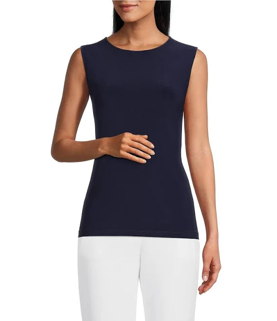 top Preston York Selena Crew Neck Sleeveless Knit Tank Dillard's $39