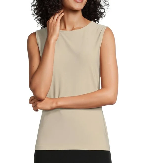 top Preston York Selena Crew Neck Sleeveless Knit Tank Dillard's $39