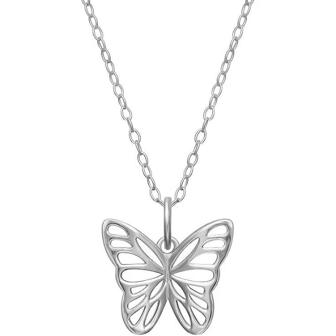 accessory Primrose Women's Sterling Silver Cutout Butterfly Pendant Necklace Kohl's $10.8
