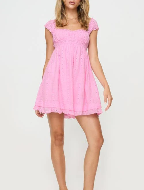 dress Princess Polly Women's Carlita Eyelet Embroidered Minidress Nordstrom $69