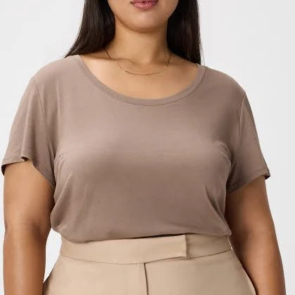 scoop neck top Quince Women's Cotton Modal Scoop Neck T-Shirt Quince $16