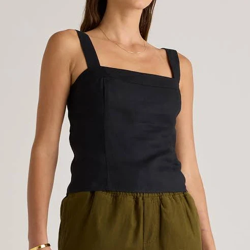 top Quince Women's European Linen Fitted Tank Top Quince $42