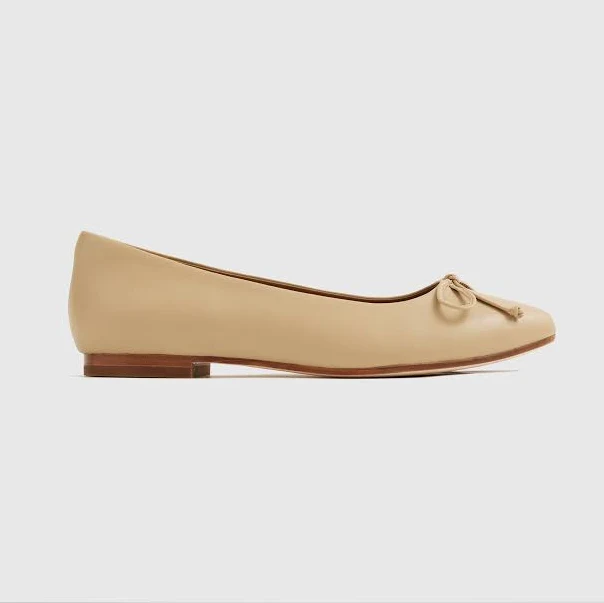 shoes Quince Women's Italian Leather Pointed Bow Flats Quince $72