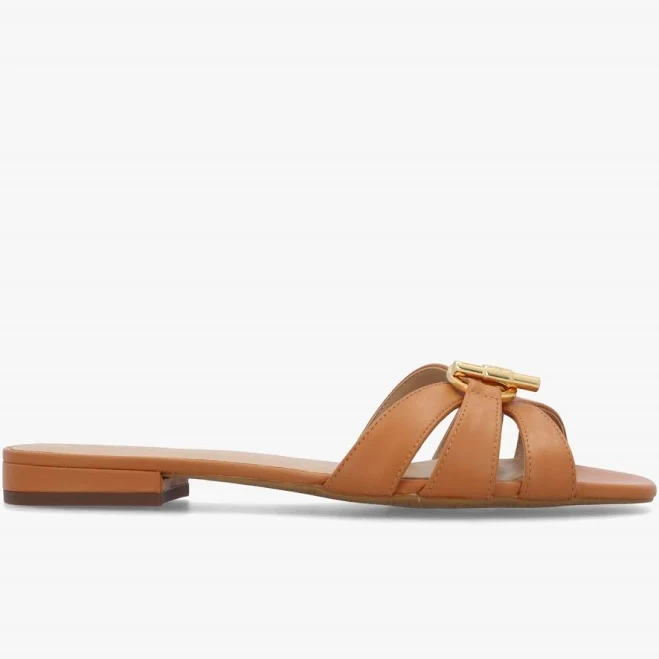 shoes Ralph Lauren Women's Blaike Nappa Leather Slide Sandal Daniel Footwear $133.38