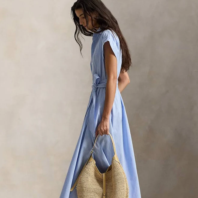 dress Ralph Lauren Women's Striped Belted Cotton Shirtdress Ralph Lauren $298