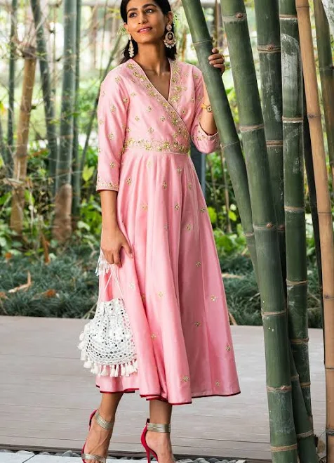 dress Rashika Sharma Embroidered Wrap Dress Pernia's Pop Up Shop $377