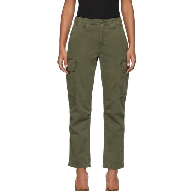cargo pants Re/Done Pants & Jumpsuits | Re/Done Khaki Twill Cargo Pants | Color: Green | Size: 24 | Jake__O's Closet Poshmark $30