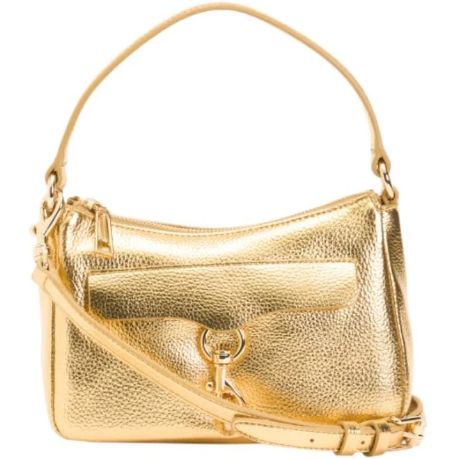 bag Rebecca Minkoff Bags | Rebecca Minkoff Gold Megan Metallic Small Shoulder Bag | Color: Gold | Size: Os | Dobroyeutro's Closet Poshmark $188