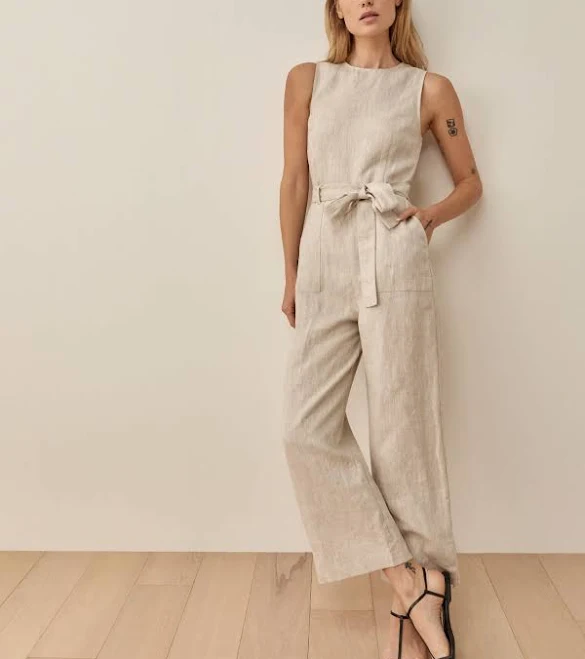jumpsuit Reformation Naomi Linen Jumpsuit Reformation $248