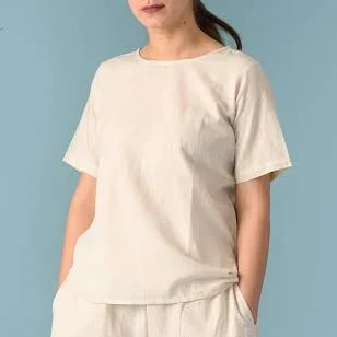 top Relaxed Fit Linen Short Sleeve Blouse Etsy - ModernMoveBoutique $37.76
