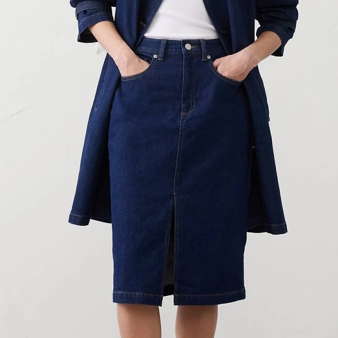 skirt Rinse Petite Women's Denim Pencil Skirt Banana Republic Factory $50