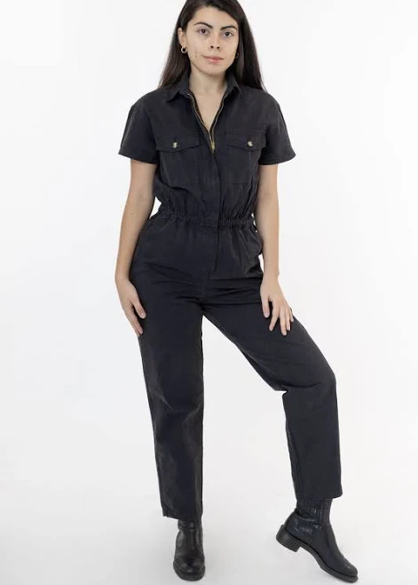 jumpsuit RJC3201GD Short Sleeve Utility Jumpsuit Los Angeles Apparel $198