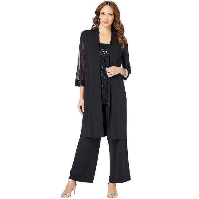 lace outfits Roaman's Plus-Size 3 Piece Lace & Sequin Pant Set Kohl's $164.32