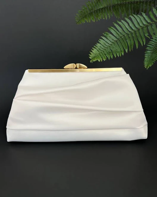 bag Satin Wedding Clutch Etsy - PoetBride $103