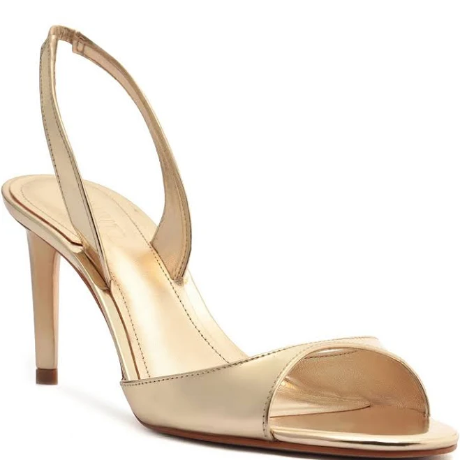 shoes Schutz Women's Scarlett Sling Mid Leather Slingback Sandals Dillard's $158