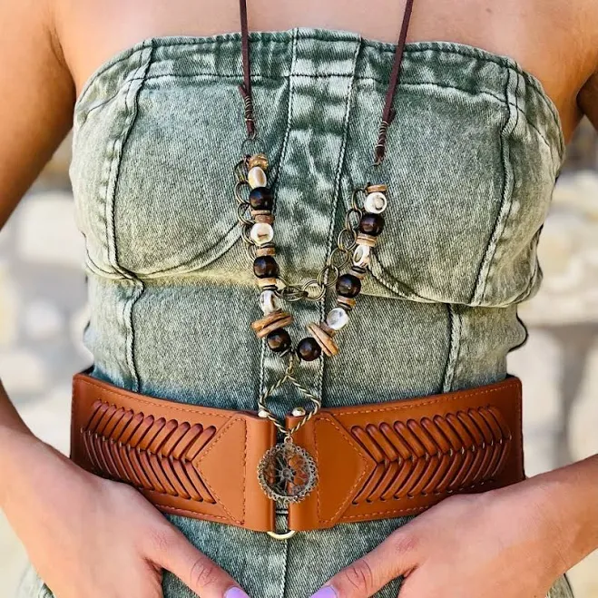 accessory Sedona Layered Stone Necklace Karadise Boutique $42