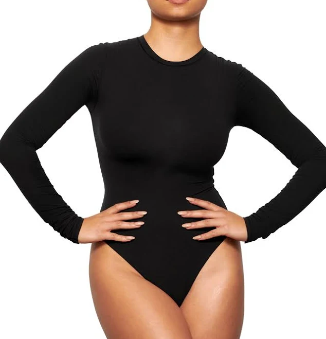 bodysuit Skims Women's Everyday Crewneck Long Sleeve Bodysuit Bloomingdale's $70