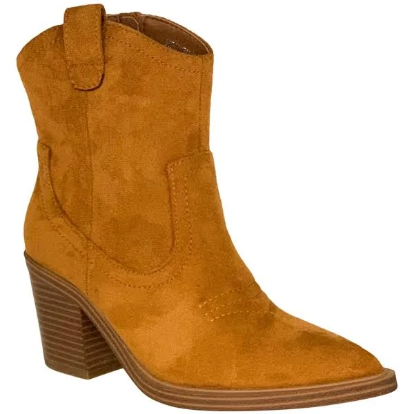 shoes SOBEYO Women's Western Suede Ankle Booties with Side Zipper Closure Jane.com $49.95
