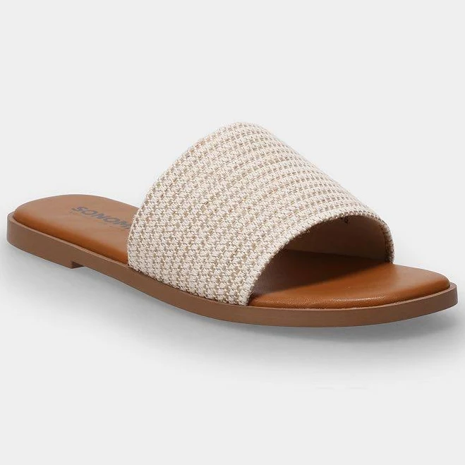 shoes Sonoma Goods For Life Jindi Women's Soft Slide Sandals, Size: 8, Natural Kohl's $19.99