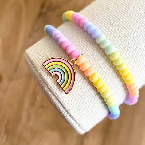 accessory STACK Women's Pastel Rainbow Bracelets Etsy - Seller $10