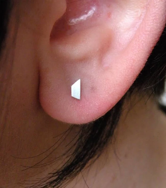 accessory Sterling Silver Geometric Stud Earrings Etsy - melaniefavreau $23.71