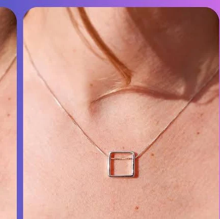 accessory Sterling Silver Geometric Triangle or Square Pendant Necklace Etsy - Seller $22.17