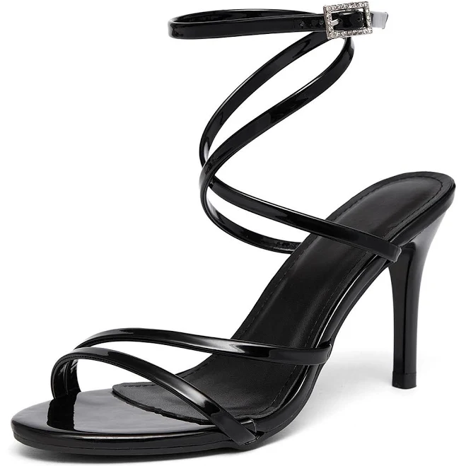 shoes Stiletto Patent Strappy Heels Temu $24.91