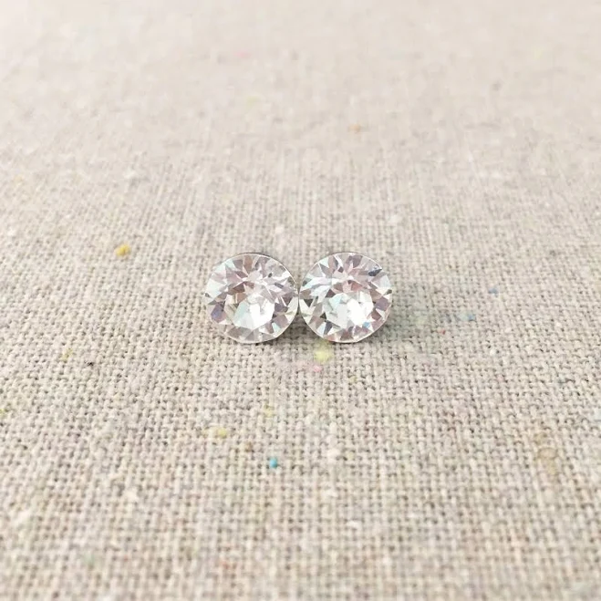 accessory Swarovski Crystal Stud Earrings Etsy - HeatherlyDesigns $16