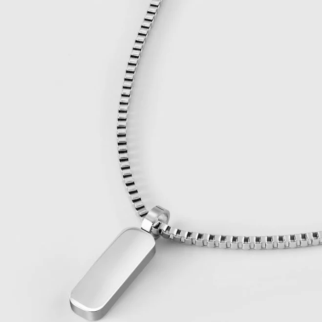 accessory Sylvian Grant Minimal Silver Pendant & Box Chain Sylvian Grant $39