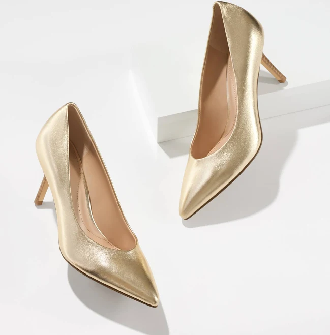 shoes Talbots Women's Sasha Pointed Toe Metallic Nappa Pumps Talbots $50.99