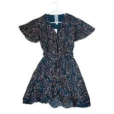 dress Teal & Orange Floral Print Dress Poshmark $25