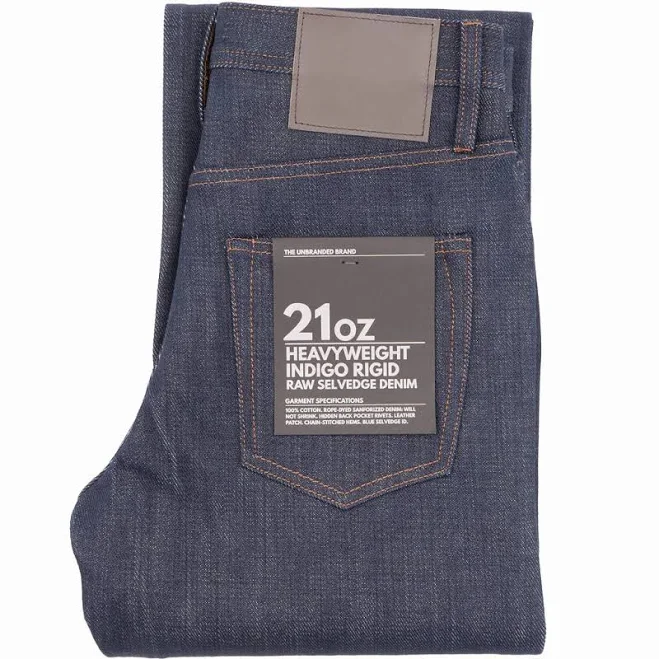 denim The Unbranded Brand UB221 21oz Indigo Selvedge Denim Dutil Denim $129