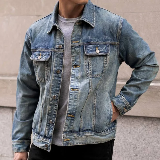 denim jacket Thursday Boot Company Men's Denim Trucker Jacket Thursday Boot Company $120