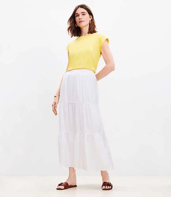 skirt Tiered Maxi Skirt LOFT $27.25