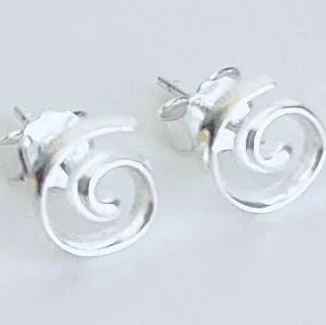 accessory Tiny Sterling Silver Swirl Stud Earrings Etsy - iGifties $16.5