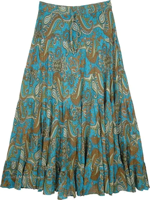 bottom TLB Paisley Cotton Skirt The Little Bazaar $44.99