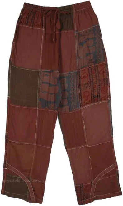 pants TLB Patchwork Cotton Pants with Drawstring The Little Bazaar $35.99