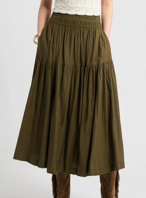 maxi skirt Treasure & Bond Smocked Waist Cotton Maxi Skirt Nordstrom $109