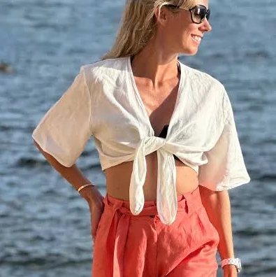 shorts Tulum High Waisted Linen Shorts Lewina Swimwear AB $87.23